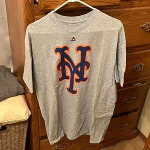 Majestic Gray New York Mets Short Sleeve Tee